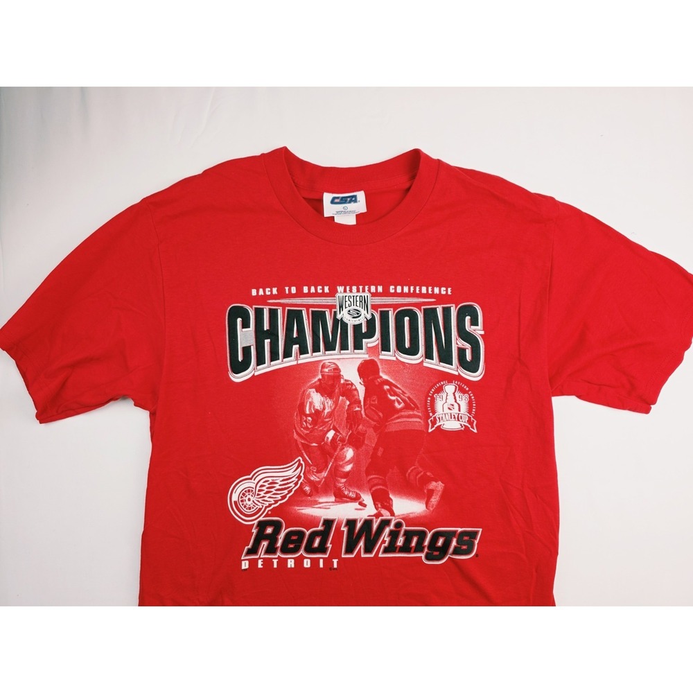 CSA Detroit Redwings Western Champions t shirt sz large Stanley Cup 1998